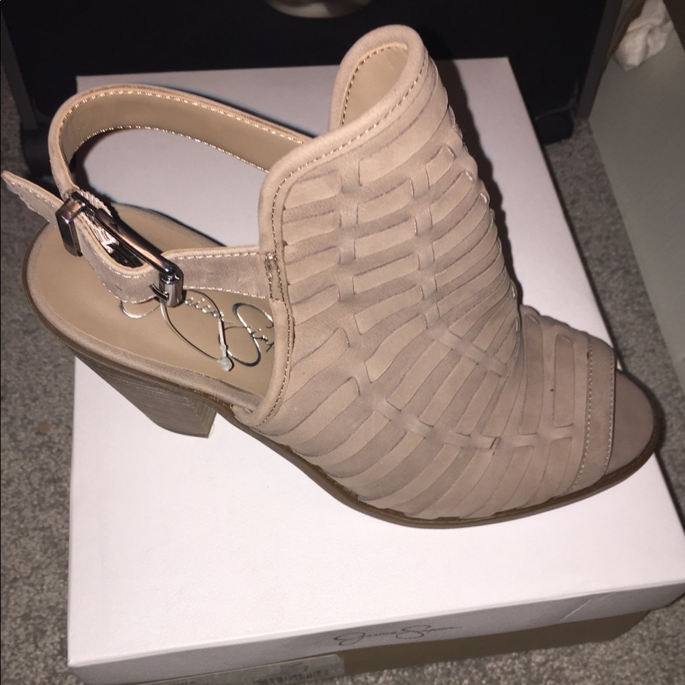 Taupe Peep Toe Heel NEW